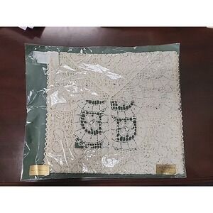 New Vintage Real Nottingham Lace Runner. 12"‎ X 48" (30x122 Cm)  Cream.